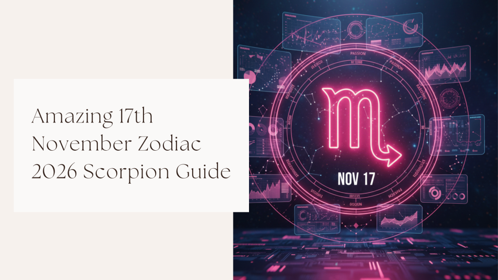 Amazing 17th November Zodiac 2026 Scorpion Guide